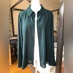 INC INTERNATIONAL CONCEPTS TEAL BLOUSE ⚜️